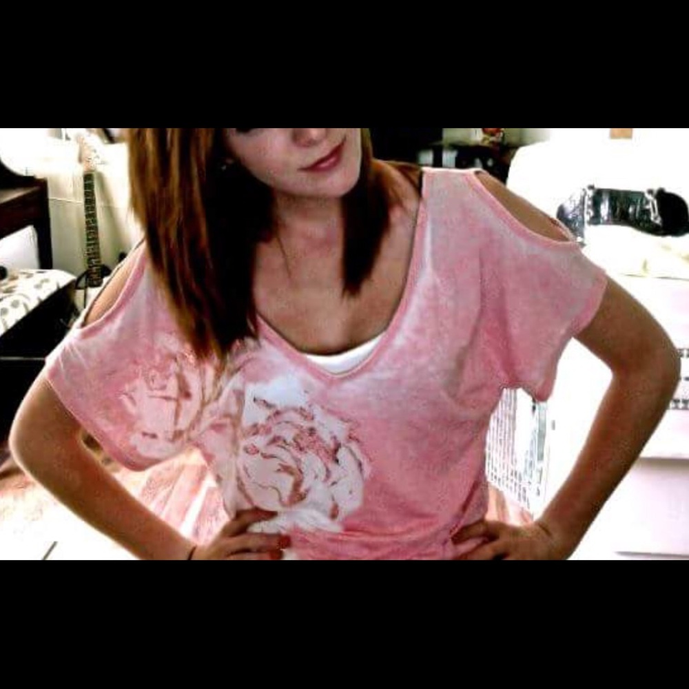 Light pink flowy blouse